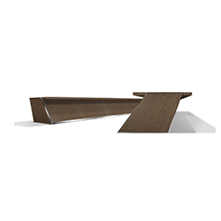 木制斜邊會議桌 Wooden conference table