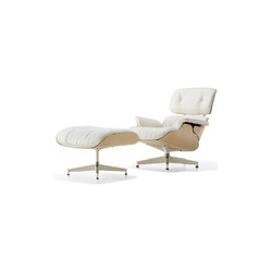 白色伊姆斯休閑躺椅含腳踏 white ash eames® lounge chair & ottoman