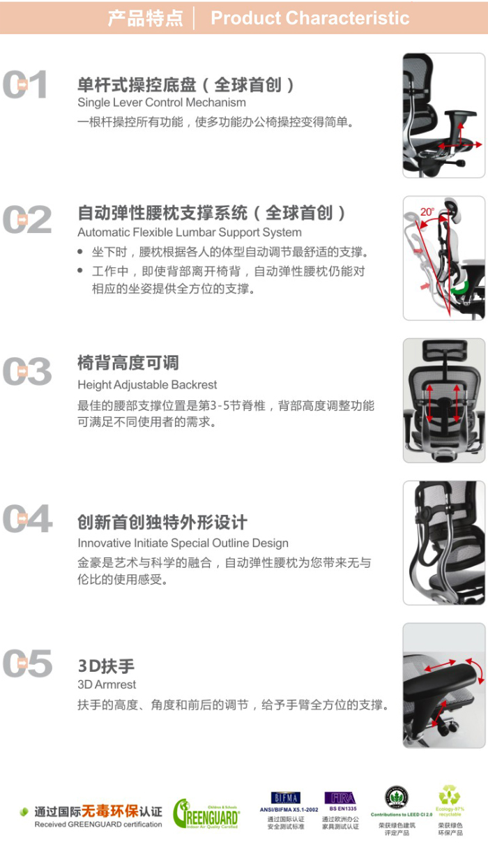辦公椅金豪系列Ergohuman