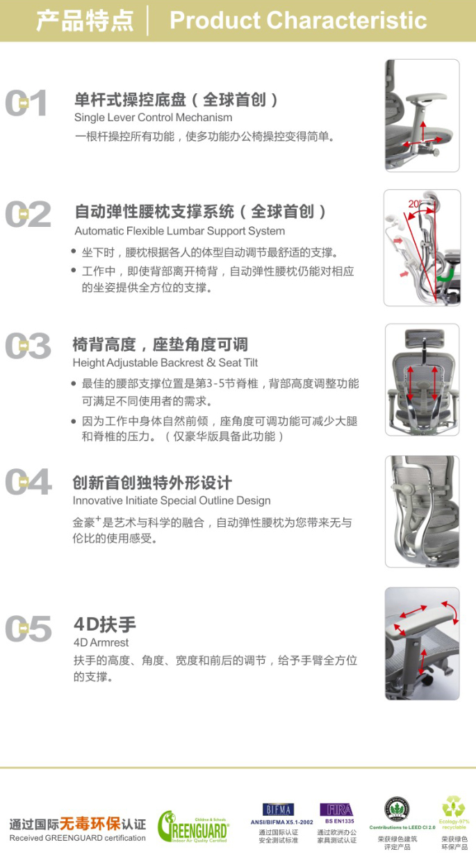 辦公椅新金豪系列Ergohuman+